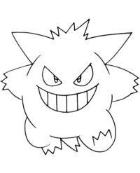 Pokemon Gengar Coloring Page To Print Topcoloringpages Net