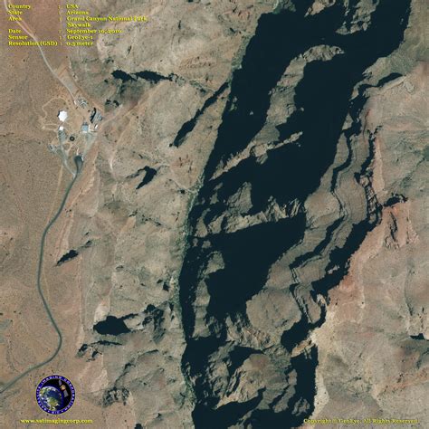 Geoeye 1 Satellite Image Grand Canyon Skywalk Satellite Imaging Corp