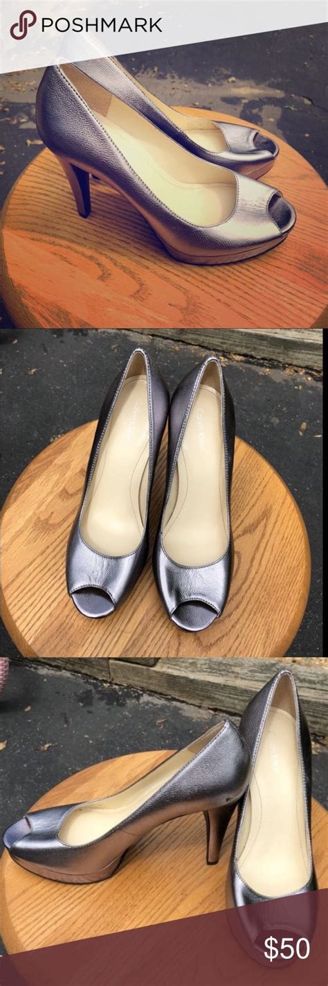 Silver Calvin Klein Pumps Calvin Klein Shoes Shoes Women Heels Heels