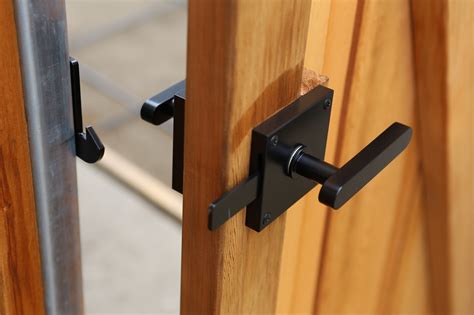 It allows you to insert a padlock. Oval Contemporary Lever Gate Latch - 360 Yardware