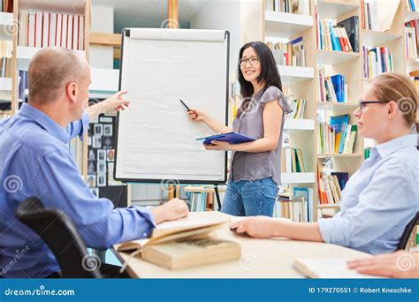 Group In A Seminar For Adult Education Stock Image Image Of Idea