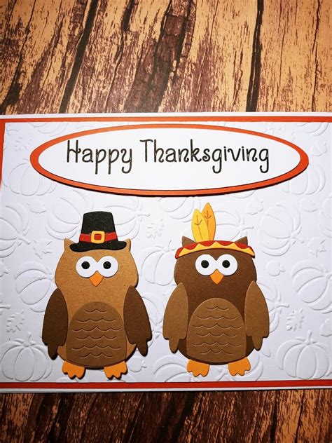 Happy Thanksgiving Pilgrim Owl And Pilgrim Owl Indian One Of A Etsy