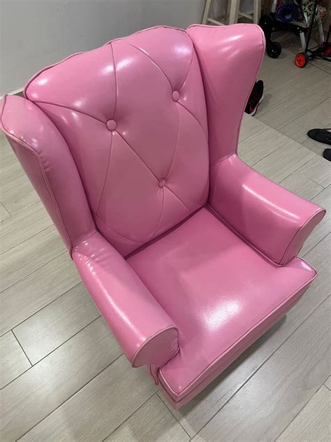 2 Piece Set Pink Princess Chair And Leg Rest Furniture And Home Living Furniture Chairs On