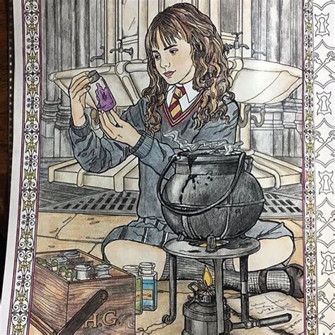 Harry Potter Coloring Book Hermione Gesturs