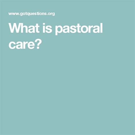 What Is Pastoral Care Care Pastoral Care Ministry