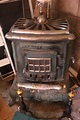 antique cast iron wood burning stove with chrome lid | InstAppraisal