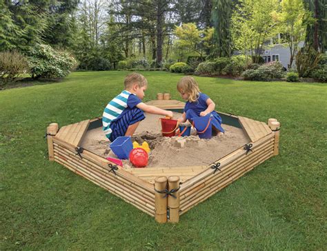 Kiddie Sandbox Bamboo Kids Beach Liner Cover Playground Sand Box Play