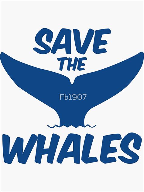 Save The Whales Sticker For Sale By Fb1907 Redbubble
