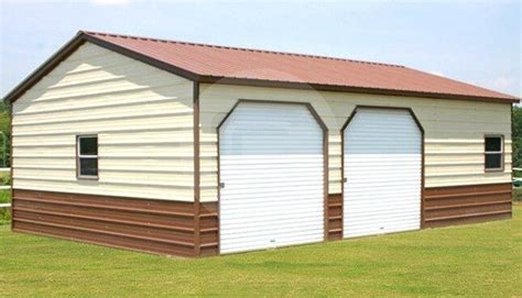 For a large, double garage kit, ready for tiling, the price is between £4. 24×31 Side Entry Garage | Metal garages, Metal building ...