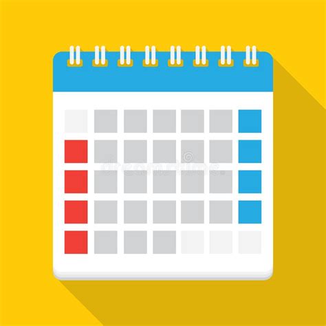 Calendar Flat Icon Vector Illustration Stock Vector Illustration Of