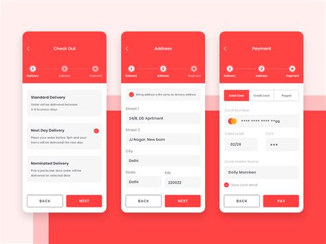 Bill Payment And Address App Screen Design Uplabs