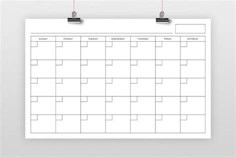 Free Printable 11x17 Monthly Calendars

