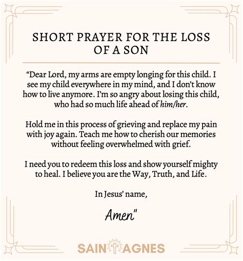 9 Short Prayers For The Loss Of A Child Daughter And Son