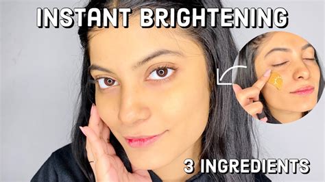 3 Ingredients Instant Brightening Face Mask Instant Glowy Face Mask