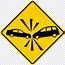 Car Warning Sign Accident Traffic Collision Senyal Signs 