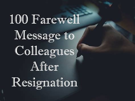 Farewell Message To Colleagues After Resignation Farewell Quotes For Coworker Goodbye