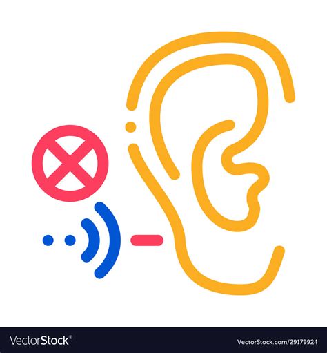 Hearing Impairment Icon Outline Royalty Free Vector Image