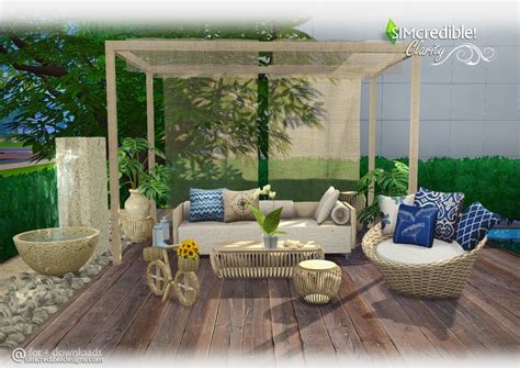 Clarity Outdoor Set By Simcredible Sims 4 By Simsday Simsday