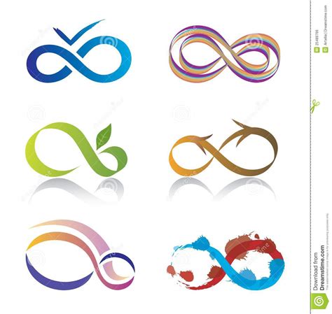 Set Of Infinity Symbol Icons Royalty Free Stock Image - Image: 25489766