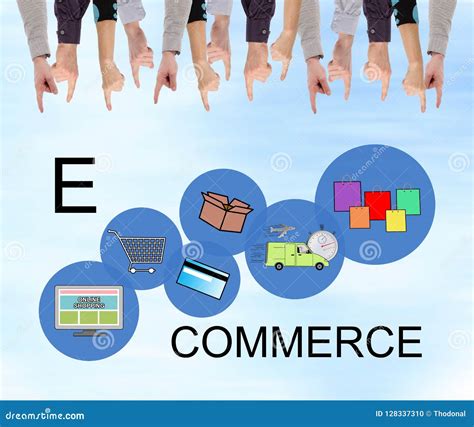 E Commerce Concept On A Wall Stock Photo Image Of Retail Business