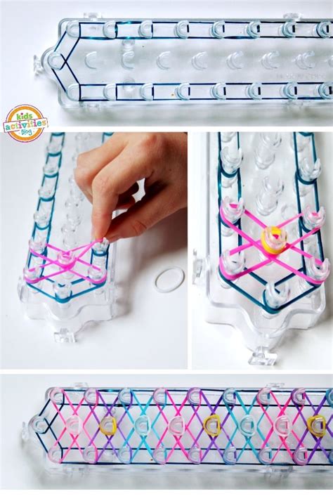 Fix the pigtails with silicone rubber bands. How to Make an XO Band Bracelet! | Rainbow loom bands ...