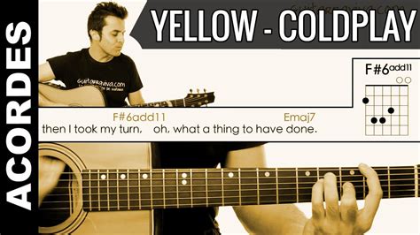 Yellow De Coldplay Acordes Guitarra Guitar Cover Chords Como Tocar