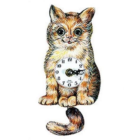 Black Forest Cat Clock With Moving Eyes And Tail 203qp Forest Cat
