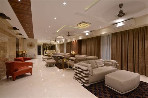 The Luxurious Panaroma Contemporary Living Room Mumbai By