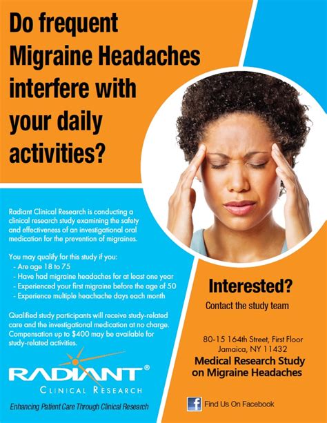 Migraine Queens Ny Clinical Trial 37445