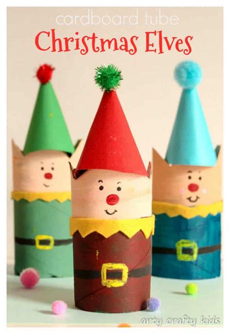 Cardboard Tube Christmas Elf Craft Arty Crafty Kids