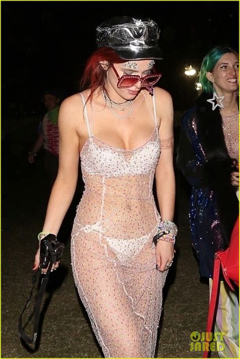 Bella Thorne Wears Completely Sheer Dress At Coachella 2018 Photo