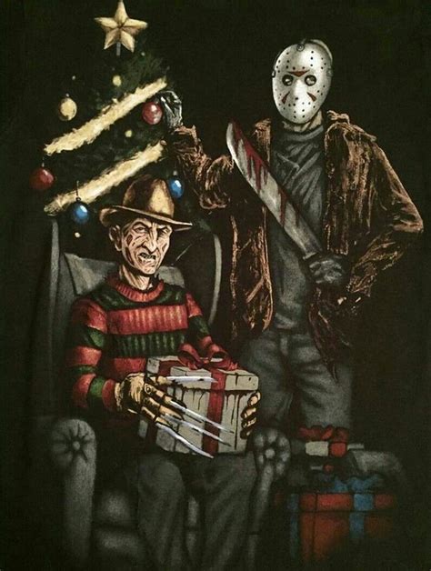 Freddy And Jason During Christmas Christmas Horror Christmas Horror