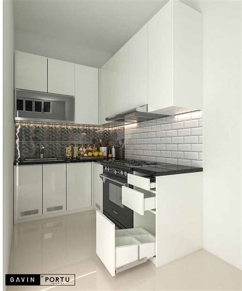 Kabinet tanpa handle adalah desain kitchen set yang sangat modern dan terlihat rapi. kitchen set design minimalis | Kitchen Set Jakarta