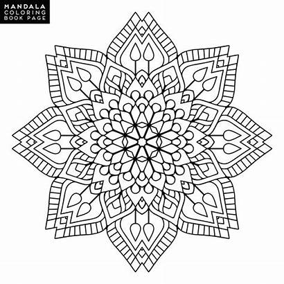 Flower Pattern Vector Shape Yoga Mandala Outline