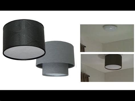Different kinds of diy ceiling light ideas are available on the internet; How to make a DIY Drum Shade Ceiling Light Cover - YouTube