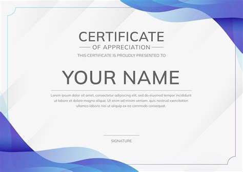 Premium Vector Modern Certificate Of Appreciation Template