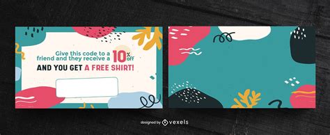 Discount T Card Template Vector Download