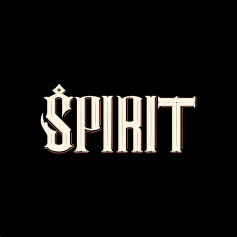 Premium Vector Spirit Typography Logo Icon