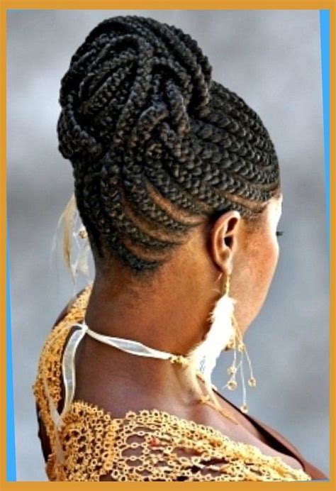 African American French Braid Updo Hairstyles For Brilliant As Well As