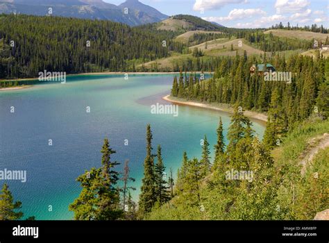 Emerald Lake Entlang South Klondike Highway Yukon Territorium Yt Kanada