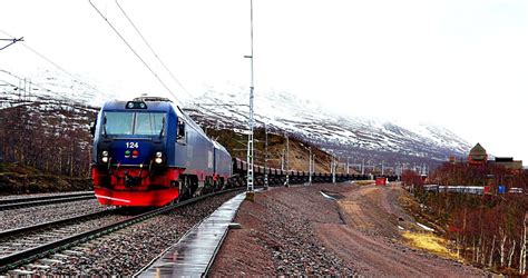 Transpress Nz Lkab Train Near Riksgränsen Sweden
