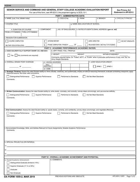 Da Form 1059 2 Fill Out Sign Online And Download Fillable Pdf
