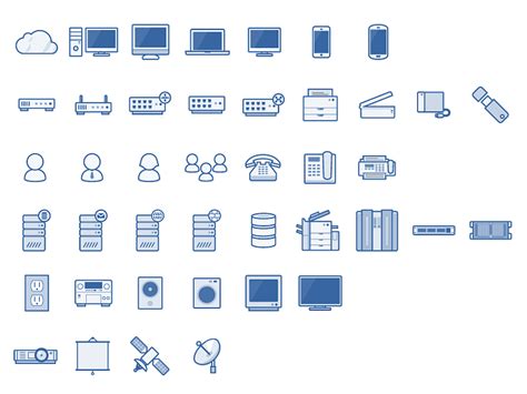 Network Diagram Icons By Andrew J Lee On Dribbble