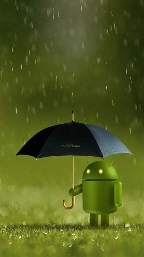 Android Robot Doll Rain Best Htc One Wallpapers