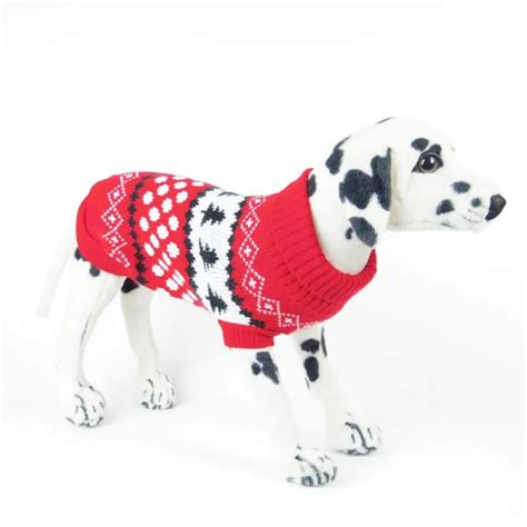 Geometry Pattern Dog Coat Turtleneck Sweater Pet Dog Clothes For Small