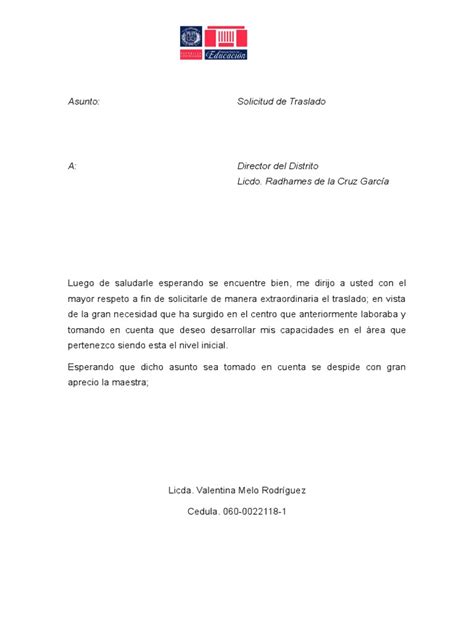 Carta De Traslado