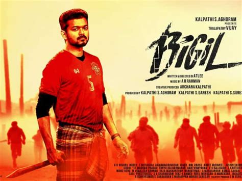 It is basically a vijay movie in which the hero pretty much steals the thunder of hardworking women soccer players (no big shocker going by tamil movies' approach towards women lead) to avenge his personal loss. Bigil Movie Trailer, Teaser, Review, Poster, Songs, Cast ...