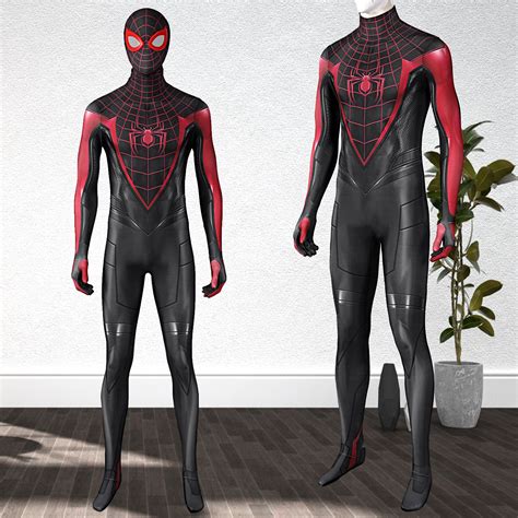 Spiderman Ps5 2 Miles Morales Cosplay Costume Etsy Uk