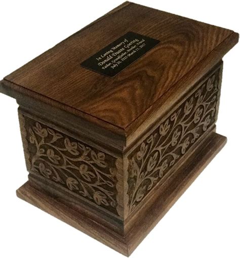 Nwa Urns For Human Ashes Adult Size Hard Wood Hand Carved Human