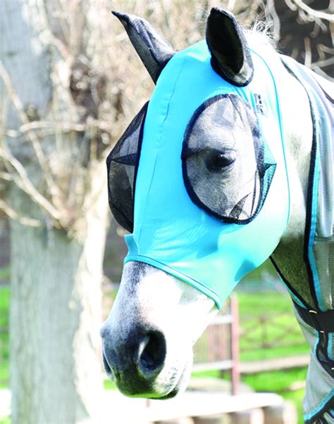 Soft Comfort Protection Horse Face Mesh Lycra Cotton Fly Mask With Eyes
